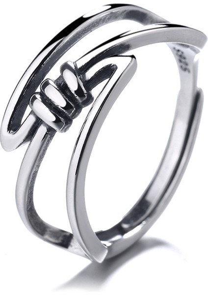 S925 Gümüş Vintage Moda Yüzük (Yurt Dışından)