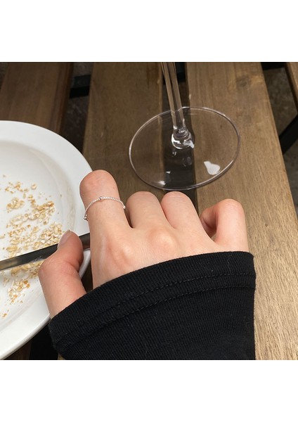 S925 Ayar Gümüş Ayarlanabilir Yüzük, Sade ve Zarif (Yurt Dışından) modelleri