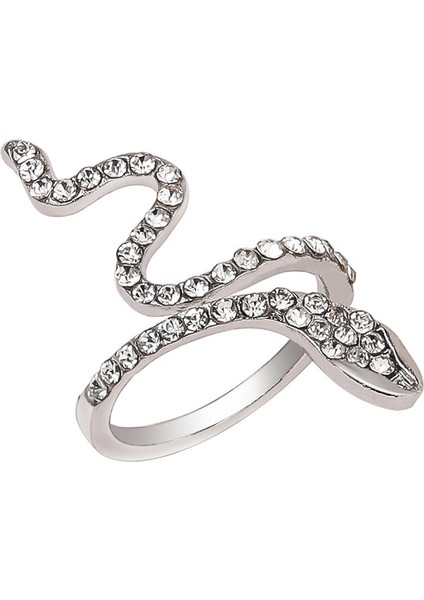 S925 Gümüş Yılan Yüzük, Niş Tasarımlı Açılır Ayarlanabilir Yüzük (Yurt Dışından)
