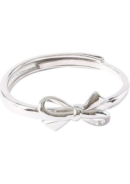 S925 Ayar Gümüş Fiyonk Yüzük, Boyutu Ayarlanabilir, Sevimli ve Çok Yönlü (Yurt Dışından)