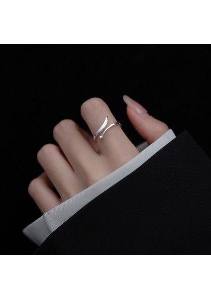 Kadın S925 Gümüş Yüzük, Sade Mizaç Moda Ayarlanabilir Yüzük (Yurt Dışından) modelleri