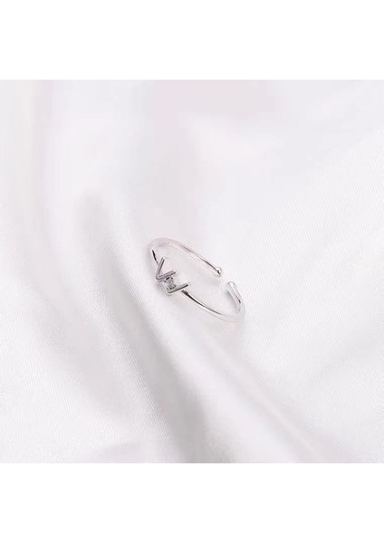 S925 Ayar Gümüş W Harfi Yüzük, Şık ve Çok Yönlü (Yurt Dışından) fiyatları