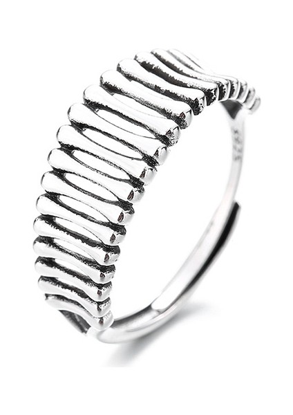S925 Ayar Gümüş Vintage Yaratıcı Yüzük, Basit ve Çok Yönlü (Yurt Dışından)
