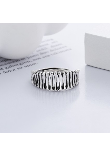 S925 Ayar Gümüş Vintage Yaratıcı Yüzük, Basit ve Çok Yönlü (Yurt Dışından) fiyatları