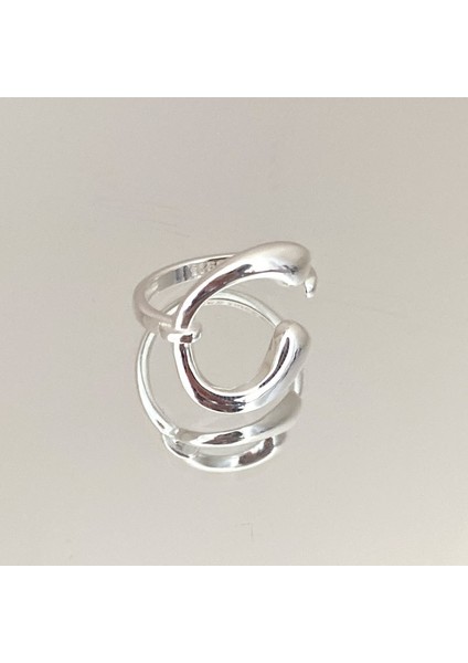 Geometrik C Şekilli Yüzük, S925 Ayar Gümüş Yüzük, Sade ve Zarif (Yurt Dışından) fiyatları