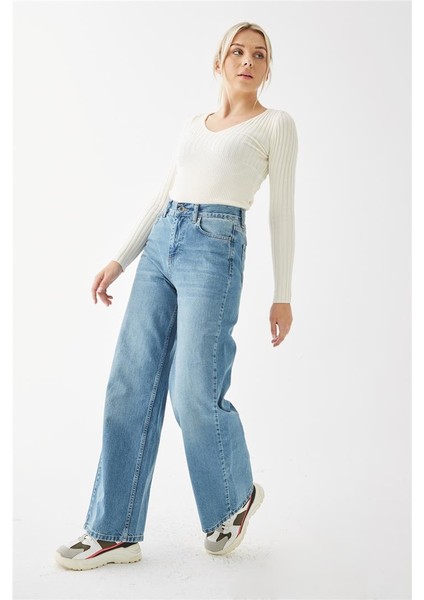 Denim Pantolon Mavi