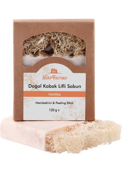 Doğal Kabak Lifi Vanilya Sabunu 120 g x 3 Adet (Toplam 360 g) - Vegan - Lüks - Bütün Cilt Tipleri İçin Uygun