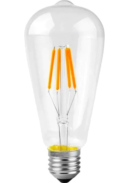 CT-4353 8W E27 Duylu Rustik LED Ampul Günışığı Rengi