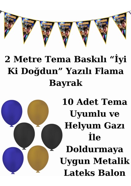 Harry Potter Bayraklı ve Afişli 40 Kişilik Doğum Günü Parti Malzemeleri Süsleri Seti fiyatları