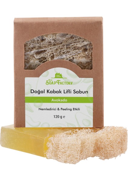 Doğal Kabak Lifi Avokado Sabunu 120 g - Vegan - Lüks - Çevre Dostu - Bütün Cilt Tipleri İçin Uygun - Üstün Cilt Bakımı