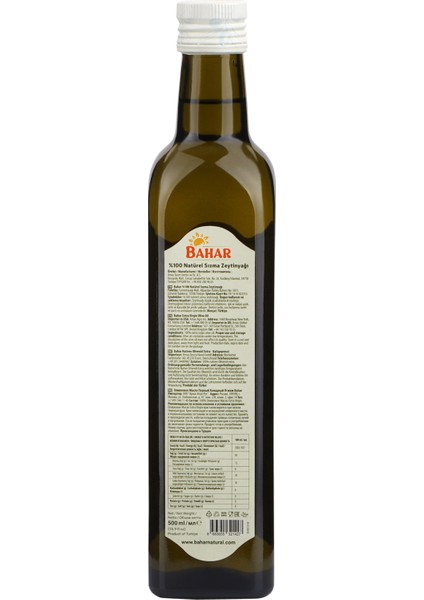 Natürel Sızma Zeytinyağı 500 ml Cam Şişe - Soğuk Sıkım - %100 Doğal - Salatalar ve Yemekler Için Uygun - Maksimum Asitlik 0.8% - Eşsiz Lezzet ve Kalite - Üstün Bir Tadım Deneyimi - Vegan Dostu fırsatları