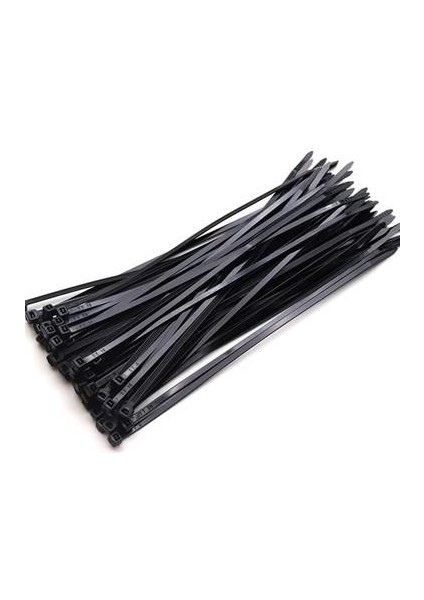 Kablo Bağı (Cırt Kelepçe) Siyah 3.6X300 mm (100 Adet)
