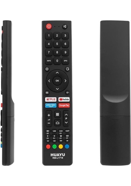 Kl RM-L1718 Changhong Netflıx- Youtube- Prıme Vıdeo- Google Play Tuşlu Unıversal Lcd-Led Tv Kumanda Siyah - Beyaz