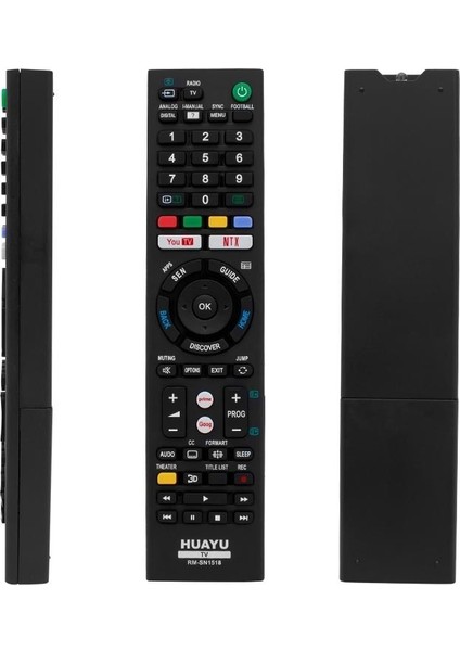 Kl RM-SN1518 Sony Netflıx- Yotube Tuşlu Unıversal Lcd-Led Tv Kumanda Siyah - Beyaz
