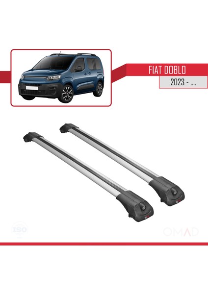 Fiat Doblo 2023 ve Sonrası ile Uyumlu Ace-1 Ara Atkı Tavan Barı Gri