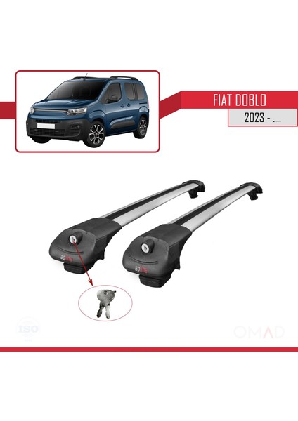 Fiat Doblo 2023 ve Sonrası ile Uyumlu Ace-1 Ara Atkı Tavan Barı Gri