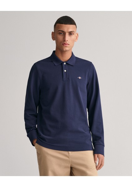 Erkek Lacivert Regular Fit Logolu Polo 2230.433