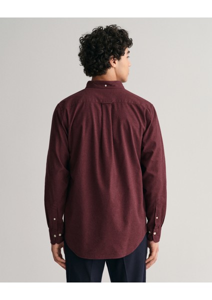 Erkek Bordo Regular Fit Düğmeli Yaka Gömlek 3230218.638 modelleri
