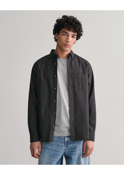 Erkek Gri Regular Fit Düğmeli Yaka Gömlek 3230218.95