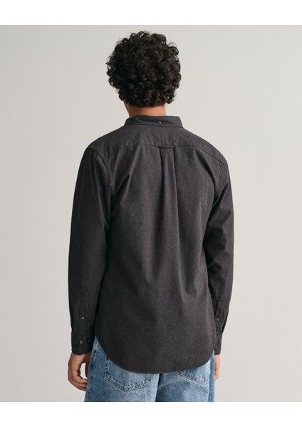 Erkek Gri Regular Fit Düğmeli Yaka Gömlek 3230218.95