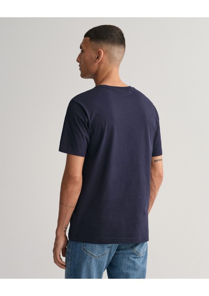 Erkek Lacivert Regular Fit Bisiklet Yaka Logolu T-Shirt 2003199.433 modelleri