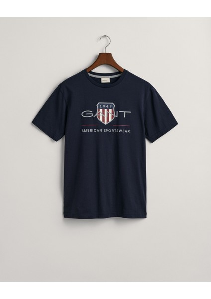 Erkek Lacivert Regular Fit Bisiklet Yaka Logolu T-Shirt 2003199.433 fırsatları