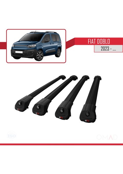 Fiat Doblo 2023 ve Sonrası ile Uyumlu Ace-1 Ara Atkı Tavan Barı Siyah 4 Adet Bar fırsatları