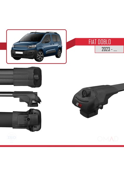 Fiat Doblo 2023 ve Sonrası ile Uyumlu Ace-1 Ara Atkı Tavan Barı Siyah 4 Adet Bar indirimleri