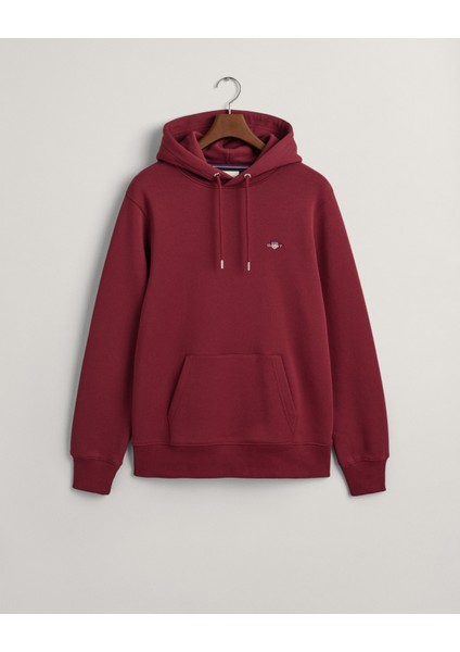 Erkek Bordo Regular Fit Kapüşonlu Sweatshirt 2007058.604