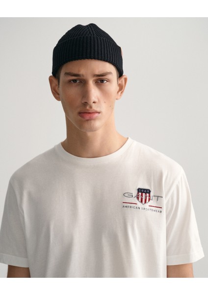 Erkek Beyaz Regular Fit Bisiklet Yaka Logolu T-Shirt 2067004.110 fırsatları