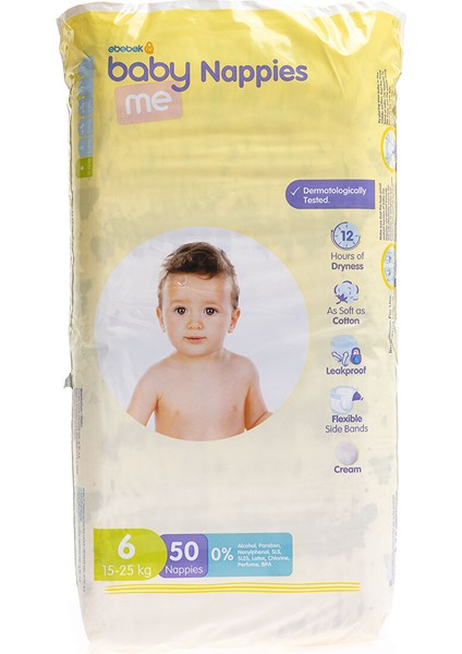 Baby Me Xl 6 Numara Bebek Bezi 15-25 kg 50 Adet