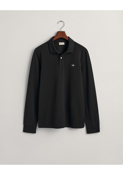 Erkek Siyah Regular Fit Logolu Polo 2230.5