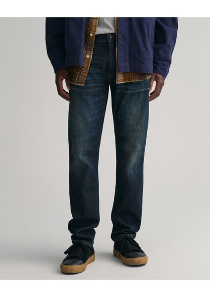 Erkek Lacivert Slim Fit Jean Pantolon 1000271.964