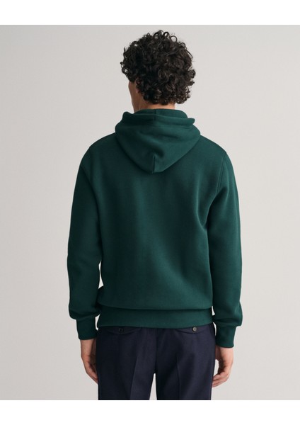 Erkek Yeşil Regular Fit Kapüşonlu Sweatshirt 2007058.374
