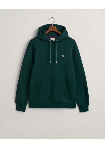 Erkek Yeşil Regular Fit Kapüşonlu Sweatshirt 2007058.374
