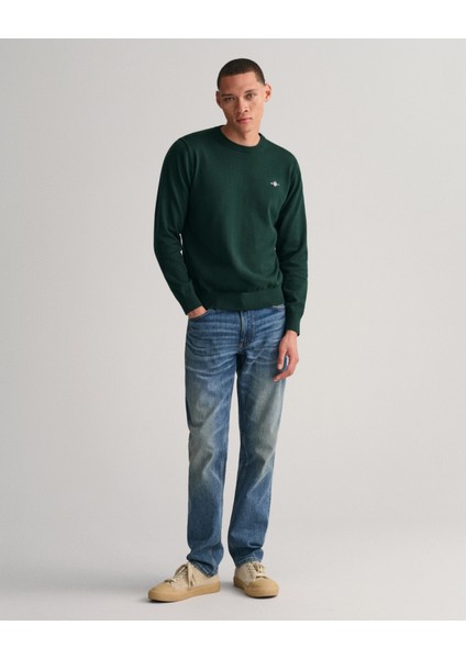 Erkek Yeşil Regular Fit Bisiklet Yaka Kazak 8030561.374