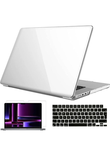 Macbook Air 13" 2020 (M1) A2337 Alt Üst Kılıf/klavye Kılıfı/ekran Koruyucu Seti