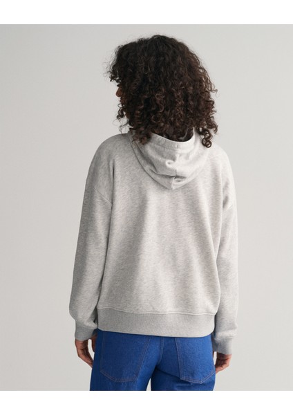 Kadın Gri Relaxed Fit Fermuarlı Logolu Sweatshirt 4204665.94 fiyatları