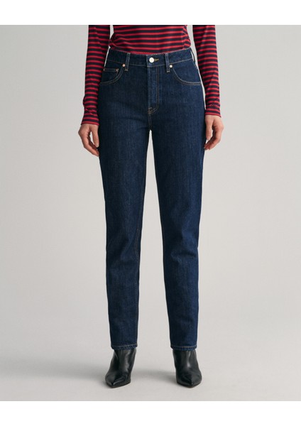 Kadın Lacivert Straight Fit Jean Pantolon 4100206.960 fırsatları