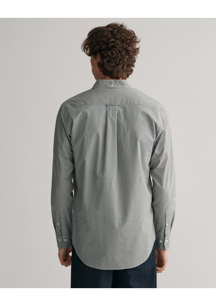 Erkek Yeşil Regular Fit Düğmeli Yaka Kareli Gömlek 3230182.338 fiyatları