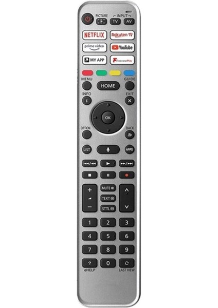 Kl RM-L1700 Panasonıc Netflıx-Youtube-Prıme Vıdeo-Rakuten Tuşlu LCD LED Tv Kumanda Siyah - Beyaz