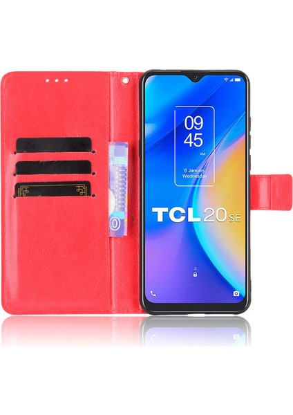 Tcl 20 Se Deri Cüzdan Telefon Kılıfı (Yurt Dışından)