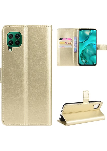 Huawei P40 Lite Deri Cüzdan Telefon Kılıfı (Yurt Dışından)