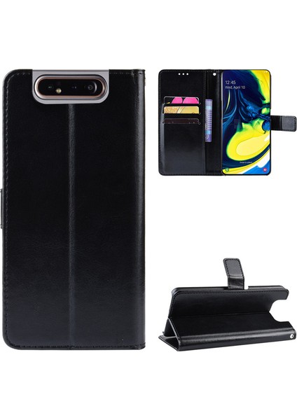Samsung Galaxy A80 Deri Cüzdan Telefon Kılıfı (Yurt Dışından)