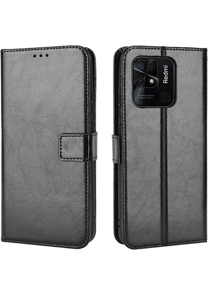 Xiaomi Redmi 10C Deri Cüzdan Telefon Kılıfı (Yurt Dışından)