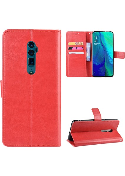 Oppo Reno 10X Zoom Deri Cüzdan Telefon Kılıfı (Yurt Dışından)