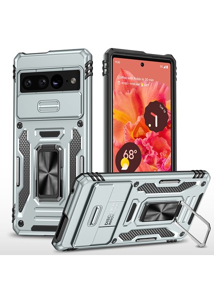 Google Pixel 7 Pro Kamera Kapaklı Darbeye Dayanıklı Telefon Kılıfı (Yurt Dışından)