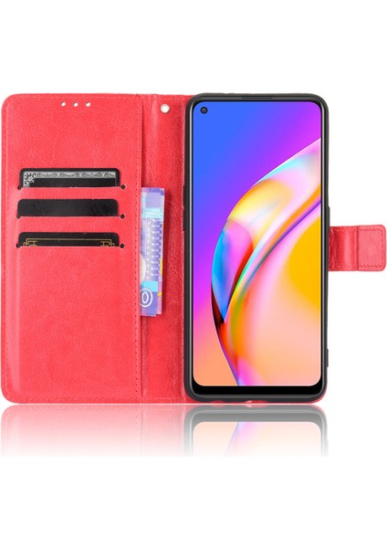 Oppo A94 5g / F19 Pro Plus Deri Cüzdan Telefon Kılıfı (Yurt Dışından)