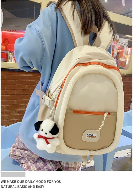 Basit Büyük Kapasiteli Sırt Çantası Niş Tasarımı Sürekli Daire Sırt Çantası Üniversite Öğrencisi Ortaokul Sırt Çantası Yeni Stil (Yurt Dışından) modelleri