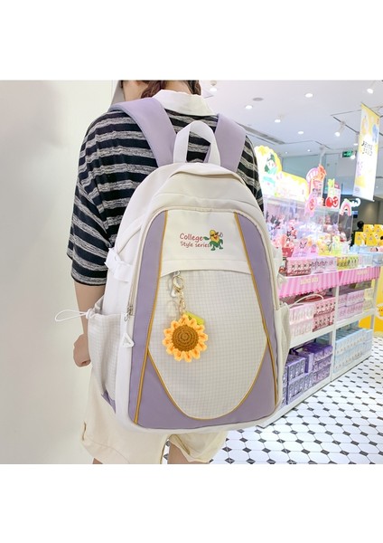 Kadınlar Için Yeni Kore Tarzı Moda Ins Okul Çantası, Kişiselleştirilmiş Moda Naylon Sırt Çantası, Büyük Kapasiteli, Erkekler Için Hafif Rahat Sırt Çantası (Yurt Dışından) fırsatları